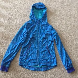 Ivivva Blue Animal Print Rain Jacket, Size 12